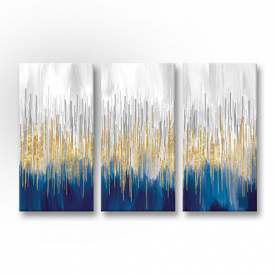 Модульная картина Malevich Store Gold Blue Abstract 156x100 см (MK311649)