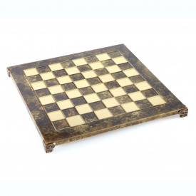 Шахматы Manopoulos Спартанский воин латунь в деревянном футляр 28х28 см Коричневый (S16CBRO)