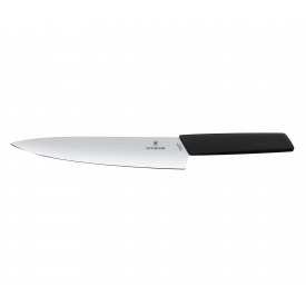 Кухонный нож разделочный Victorinox Swiss Modern Carving 22 см Черный (6.9013.22B)