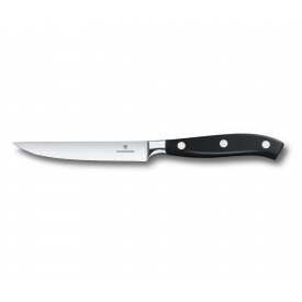 Кухонный кованый нож Victorinox Grand Maitre для томатов и стейков серрейтор 120 мм в подарочной коробке Черный (7.7203.12WG)
