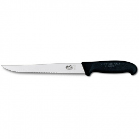 Кухонный нож для нарезки Victorinox Fibrox Carving 20 см Черный (5.2833.20)