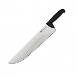Нож слайсер мясника Sanelli Ambrogio Supra с широким лезвием 36 см Черный (77591)