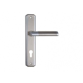 Дверная ручка на планке под ключ (85 мм) SIBA Triesta матовый Никель/хром