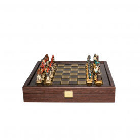Шахматы Manopoulo, Greek Samurai Resin Chess set with Bronze chessboard бронза полистоун 26х26 см (SKK27BRO)