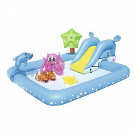 Детский бассейн надувной с морскими животными Bestway Аквариум BW 53052 308 л Голубой