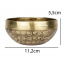 Поющая чаша Тибетская Singing bronze 11,2/11,2/5,5 см Бронзовый (26542) Тернопіль