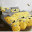 Постельное белье Kris-Pol Семейный Желтый с бабочками и серый в мелкую клетку Киев