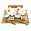 Сервиз для суши None Красная сакура на белом фоне 2 персоны 39х27,5х5,5 см (DN34282B) Дніпрорудне