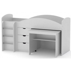 Дитяче ліжко-чердак Універсал Компаніт 190х70 см у кольорі дсп білий-альба Кропивницький