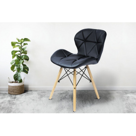 Кресло JUMI Scandinavian Design (эко-кожа) Black