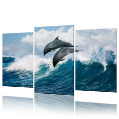 Модульная картина Дельфины ADJ0016 размер 120 х 180 см Киев