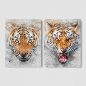 Модульная картина из двух частей Tigers Malevich Store 123x80 см (MK21220)
