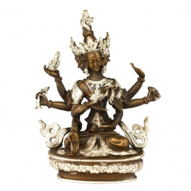 Статуя HandiCraft Ушнишавиджайи тиб. Намгьялма Бронза серебрение Непал 9 см (26749)