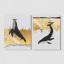 Модульная картина из двух частей Счастливые киты Malevich Store 123x80 см (MK21236) Івано-Франківськ