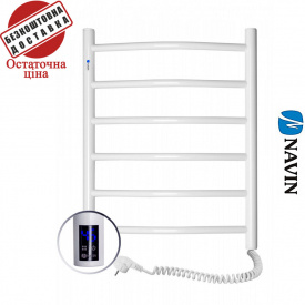 Полотенцесушитель Электро Navin Камелия 48*60 Sensor, таймер, Белый, Правый (углеродистая сталь) Украина