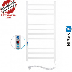 Полотенцесушитель Электро Navin Loft 50*100 Digital, таймер Белый, Правый (углеродистая сталь) Украина Киев