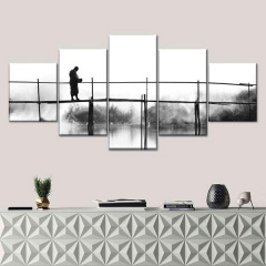 Модульная картина из пяти частей Art Studio Shop Силуэт на мосту 112x48 см (M5_M_91) Ивано-Франковск