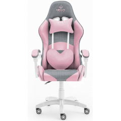 Комп'ютерне крісло Hell's Rainbow Pink-Gray тканина Тернопіль
