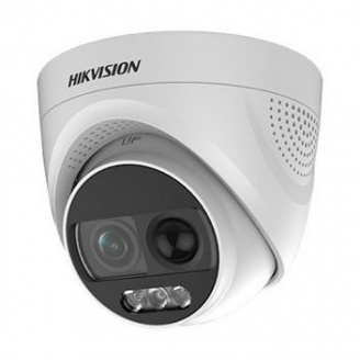 HD-TVI відеокамера 2 Мп Hikvision DS-2CE72DFT-PIRXOF (3.6 мм) ColorVu з PIR датчиком та сиреною для системи відеоспостереження