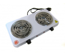 Настольная плита электрическая электроплита на 2 конфорки Domotec MS-5802 2x1000W White (005297)