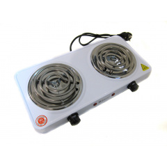Настільна плита електрична електроплита на 2 конфорки Domotec MS-5802 2x1000W White (005297) Кропивницький