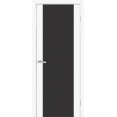 Полотно дверне Cortex "ДВЕРІ УКРАЇНА" GLOSS 800мм white silk mat+triplex чорне Хмільник