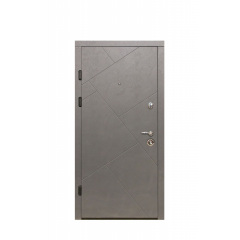Дверь входная MAGDA Т12,2 (9005) 86 см цемент маренго наружн 157 + бетон светлый внут 157 правый Гайсин