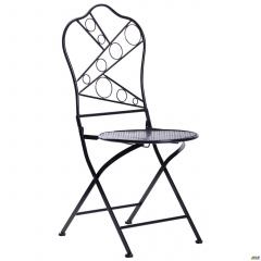 Металлический складной стул AMF Антиб черный для кафе на улицу в саду Луцк