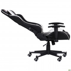 Кресло геймерское раскладное AMF VR Racer Dexter Laser черно-белое для игр за компьютером Виноградов