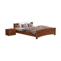 Двоспальне ліжко Estella Венеція 160х200 см дерев'яне в кольорі вільха Надвірна