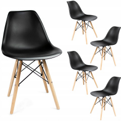 Крісло JUMI Plastic Chair Black Нежин
