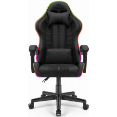 Комп'ютерне крісло Hell's Chair HC-1004 Black LED (тканина) Гайсин