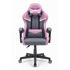 Комп'ютерне крісло Hell's Chair HC-1004 PINK-GREY (тканина) Гайсин