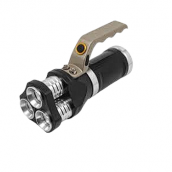 Аккумуляторный фонарик Светодиодный фонарь прожектор с ручкой 3 x LED-XPE LED 30 W от сети и от автомобильного прикуривача черный