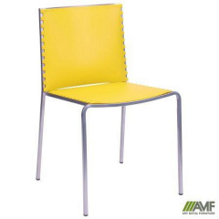 Пластиковый стул Санта-Фе алюм сидение желтого цвета Нежин