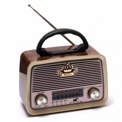 Радио ретро Knstar - 1183BT плеер USB/sd/mp3/bluetooth FM/AM/SW с подсветкой от батареек и сети Володарск-Волынский