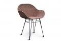 Плетене крісло Нікі Нуово з натурального ротангу на металевій основі коричневого кольору CRUZO ok48211
