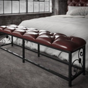 Пуф ліжковий Tenero Кадіс 1550х370х450 мм Чорний з коричневим (1000002133)