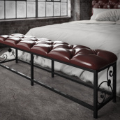 Пуф ліжковий Tenero Кадіс 1150х370х450 мм Чорний з коричневим (1000002135)