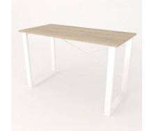 Письменный стол Ferrum-decor Драйв 750x1000x600 Белый металл ДСП Дуб Сонома 16 мм (DRA018)