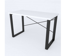 Письменный стол Ferrum-decor Драйв 750x1200x600 Черный металл ДСП Белый 32 мм (DRA148)