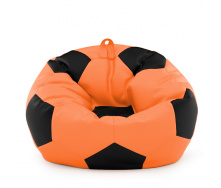Кресло мешок Мяч Оксфорд 120см Студия Комфорта размер Большой Оранжевый + Черный