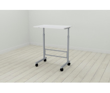 Стол приставной Ferrum-decor Амиго 62x60x40 металл Серый ДСП Белое 16мм (AMI0015)