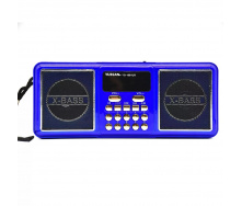 Портативный радиоприёмник аккумуляторный FM радио YUEGAN YG-1881UR c SD-карта MP3 плеер синий