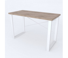 Письмовий стіл Ferrum-decor Драйв 750x1400x600 Білий метал ДСП Дуб Сонома Трюфель 32 мм (DRA187)