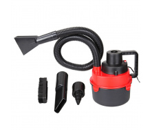 Автомобильный пылесос Turbo Vacuum Cleaner Wet Dry canister 12V с насадками Красный