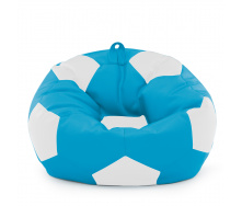 Крісло мішок М'яч Оксфорд 120см Студія Комфорту Великий Блакитний + Білий