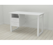 Письменный стол с ящиками Ferrum-decor Оскар 750x1200x600 металл Белый ДСП Белое 16 мм (OSK0008)