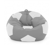 Крісло мішок М'яч Оксфорд 120см Студія Комфорту Великий Сірий + Білий