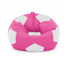 Крісло мішок М'яч Оксфорд 120см Студія Комфорту Великий Рожевий + Білий